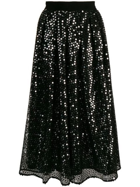 Shop MSGM Sales Skirts: Long skirt MSGM, high waist, lenght under the knee, in black paillettes, closure with lateral zip.

Composition: 100% polyamid.