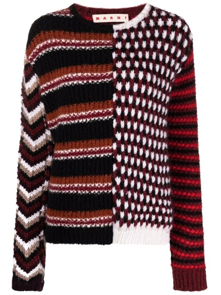Shop Marni Sales Knitwear: Knitwear Marni, crewneck, long sleeves, asymmetric, patchwork.

Composition: 35% wool, 24% acrylic, 20% alpaca, 17% mohair, 4% elastan.