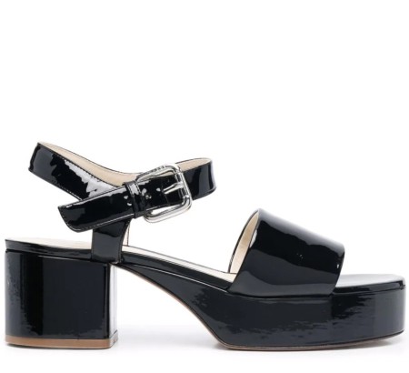 Shop Marni Sales Shoes: Shoes Marni, sandal, plateau on front and heel, closure at the ankle, in shiny leather, leather sole.

Heel: 5 cm.