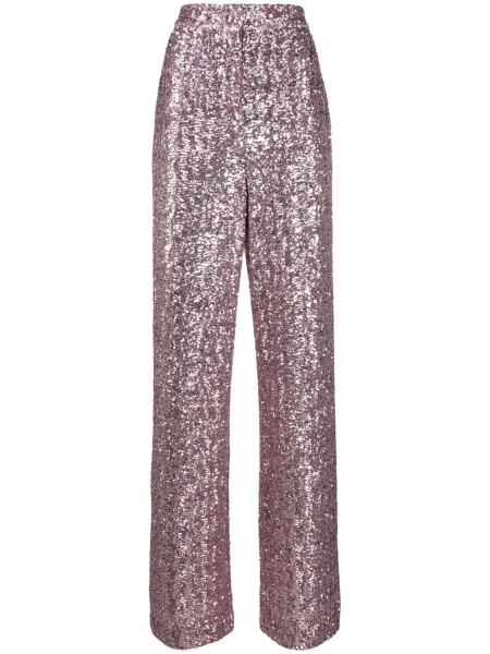 Shop MSGM Sales Pants: Pants MSGM, oversize fit, wide leg, in sequins, front closure with button and zip, lateral and back pockets.

Composition: 100% polyester.