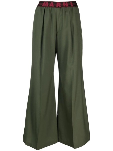 Shop Marni Sales Pants: Pants Marni, wide leg at the end, elastic band on waist with logo, lateral pockets.

Composition: 100% virgin wool.