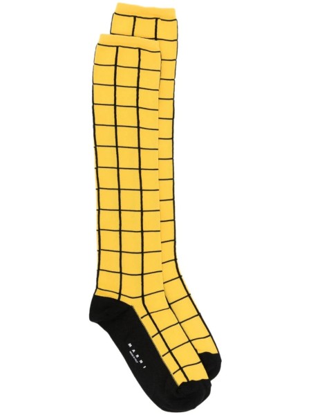 Shop Marni  Accessories: Accessories Marni, socks, midi length, yellow squares.

Composition: 100% cotton.