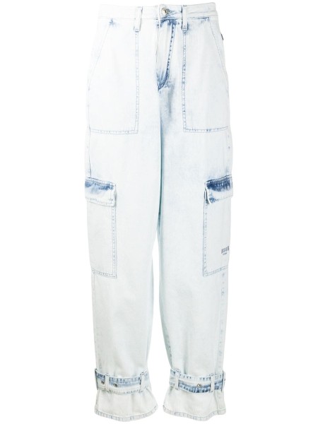 Shop MSGM Sales Pants: Pants MSGM, denim, washed, 4 pockets on front, 2 pockets back, button and zip closure, adjustable cuff.

Composition: 100% cotton.