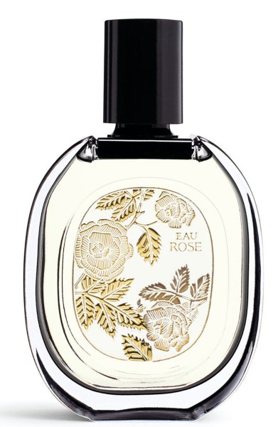 Shop Diptyque  Perfume: Perfume Diptyque, Limited edition, Christmas 2022, Eau Rose, eau de parfume, 75 ml, embossed roses with golden highlights embelish, Damascena and Centifolia roses are joined by the fruity accents of Firad rose and the honeyed notes of chamomile and a surprising, unexpected green accord of artichoke.