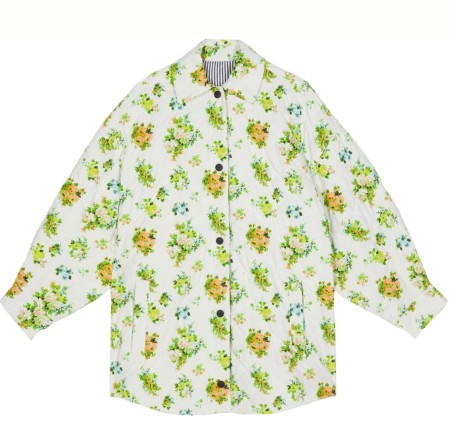 Shop MSGM Sales Jackets: Jackets MSGM, oversize shirt, quilted, printed flowers, strips inside, buttons closure on front, front pockets, classic collar.

Composition: 100% cotton.