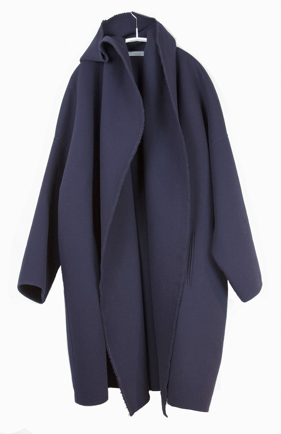shop Dusan  Cappotti: Coat Dusan in 100% wool, blue, with hood, very confortable. number 759