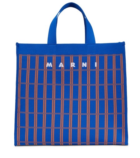 Shop Marni  Bags: Bags Marni, shooping bag, maxi, handle in cotton, logo on front.

Composition: 100% cotton.
Dimension: Height 39 cm, Width 45 cm, Length 21 cm.
Handle: 41 cm.