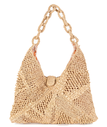 Shop Jamin Puech  Bags: Bags Jamin Puech, Sacola model, in raffia, handmade, chian handle in raffia, closure with fastening button, pocket inside, multicolor cotton lining inside, in natural color.