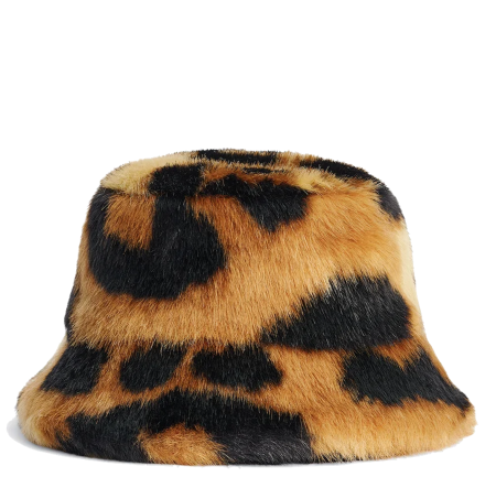Shop Stand Studio Sales Accessories: Accessories Stand Studio, leo patterned bucket hat crafted in soft faux fur.

Composition: 100% polyester.