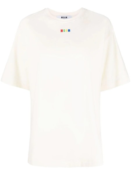Shop MSGM Saldi T-shirts: T-shirts MSGM, fit regolare, manica corta, girocollo, color panna, mini logo davanti.

Composizione: 100% cotone.