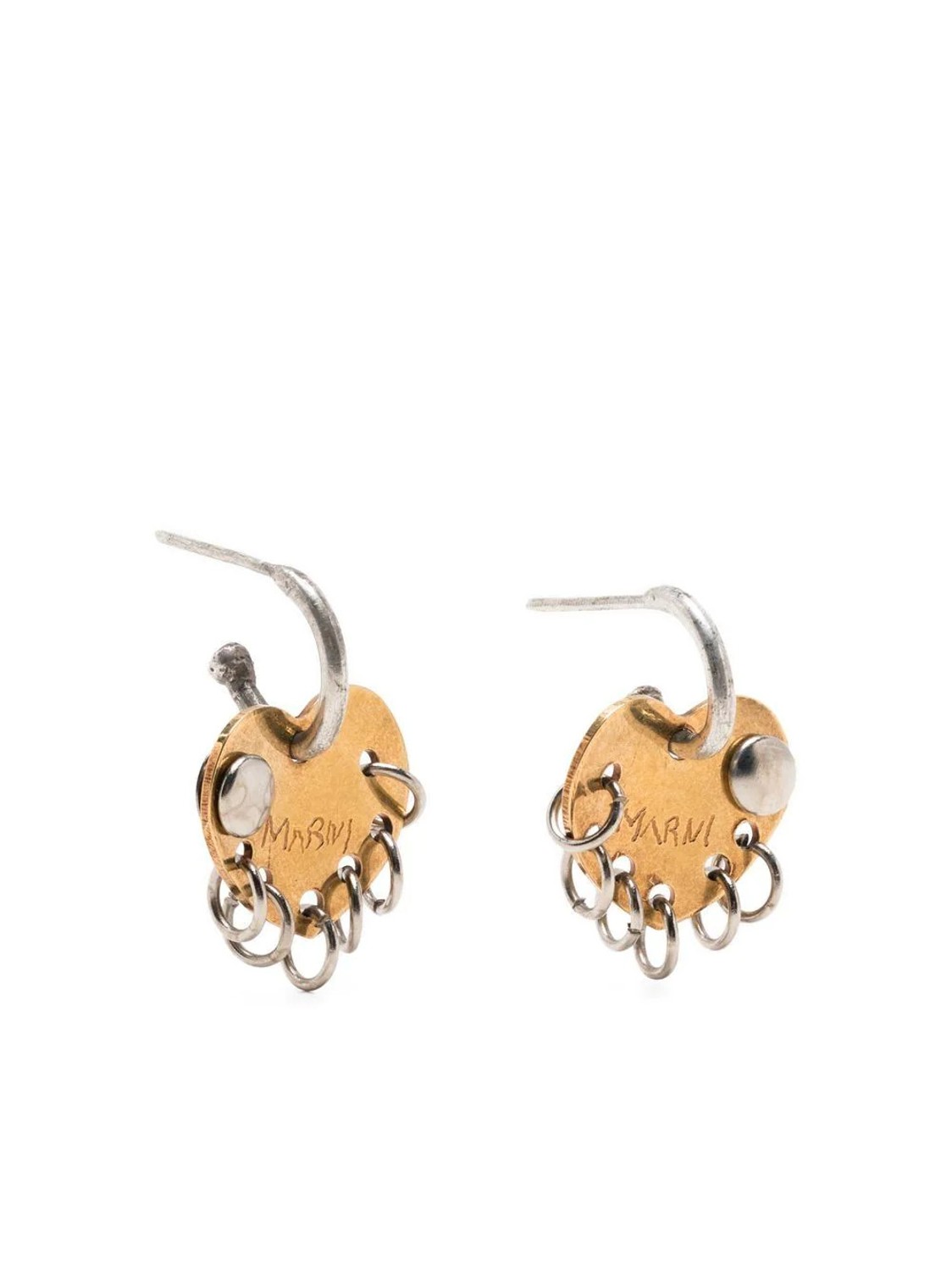 shop Marni  Bijoux: Bijoux Marni, orecchini, con cuore e piercing, in ottone e metallo, chiusura posteriore.

Composizione: 100% ottone. number 2455