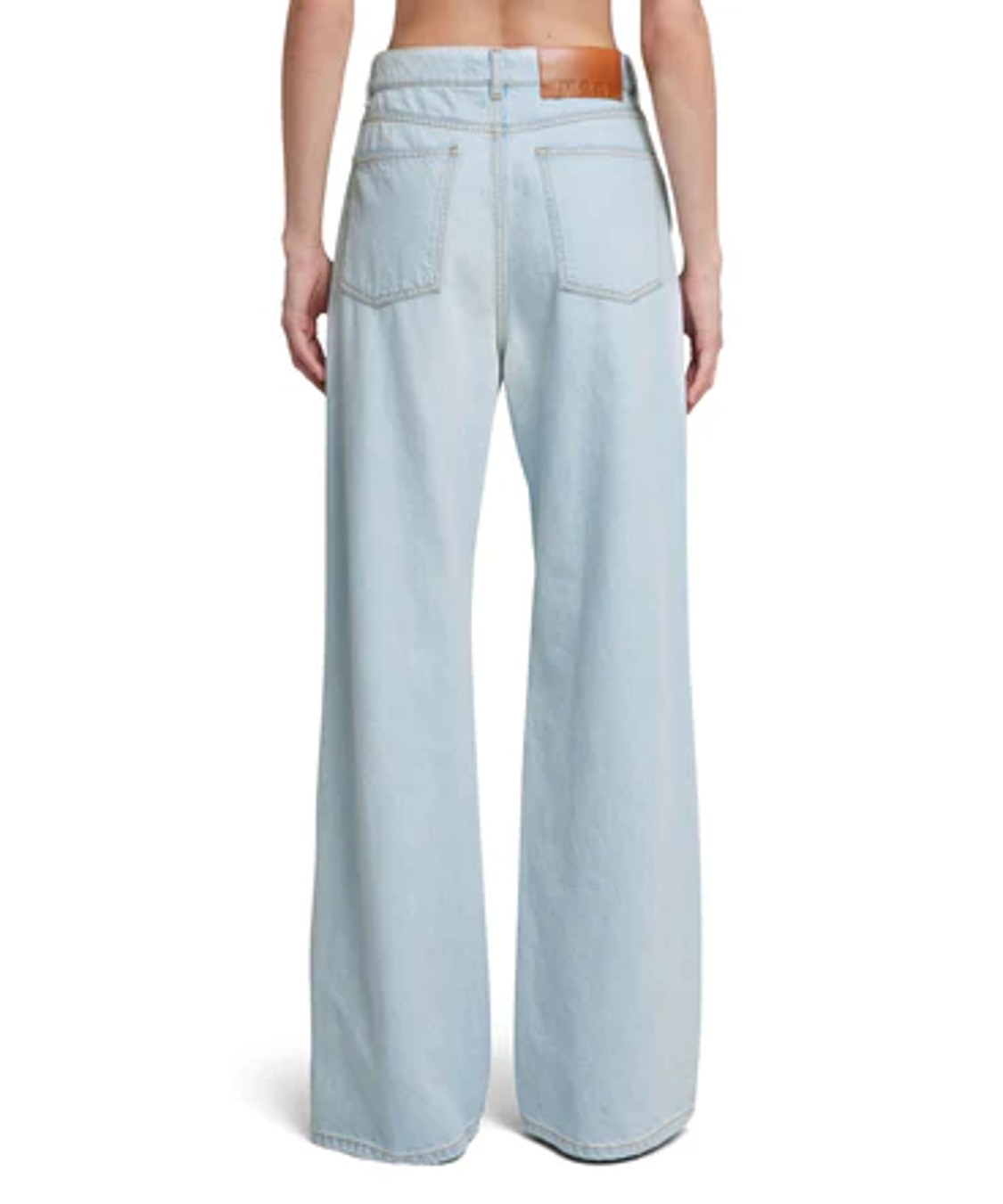 shop MSGM  Pantaloni: Pantaloni MSGM, jeans, gamba dritta, vita alta, 5 tasche, in denim chiaro.

Composizione: 100% cotone. number 2689